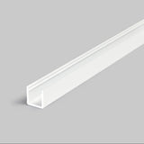 MINI10 LED-profiili 2m valkoinen alumiinilista LED-nauhoille, pinta-asennettava malli.