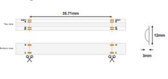LEMLUX COB RGB+CCT LED strip 21W/m 24V - technical dimensions and installation instructions