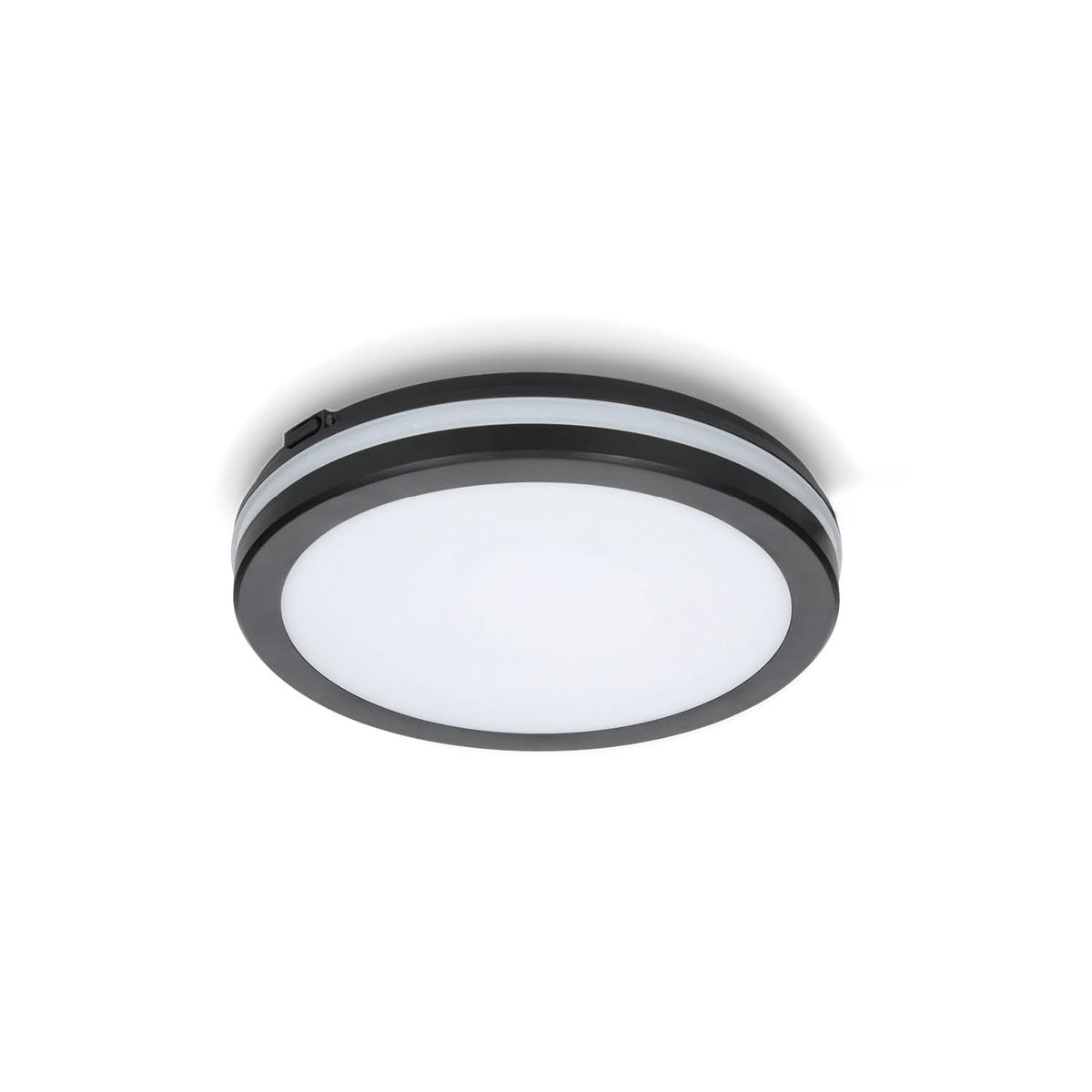 LED-lampa NAIROS SVART 12W 3000/4000/6500K Ø200mm 1140lm IP65