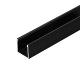 NELIÖ16 LED-profiili 2m musta alumiinilista asennukseen