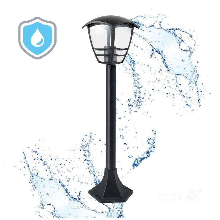 LED-stolpelampa 100 cm QUAZAR 12, svart