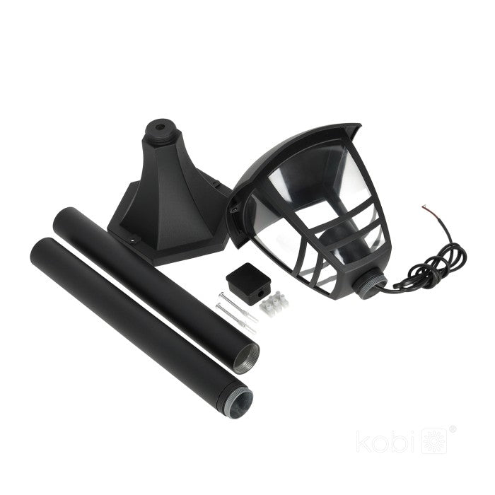 LED-stolpelampa 100 cm QUAZAR 12, svart