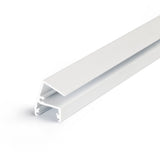 LED-reunaprofiili 2m valkoinen alumiinilista, pinta-asennettava tyylikäs profiili LED-nauhalle.