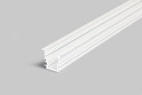 Uppoasennettava LED-profiili 2m, syvä valkoinen alumiinilista led-nauhalle, 23,4mm x 19mm.
