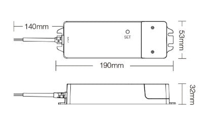 75W 24V transformator + 5-i-1 mottagare för alla 24V LED-remsor RGB+CCT WL5-P75V24 - Smart LED 2.4G WIFI (Alexa/Google Assistant)