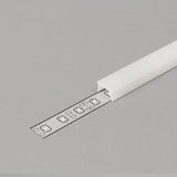 opaalin diffuusori LED-profiiliin, kliksautettava kansi LED-nauhalle, malli C4, 2m pituus, maito sävy