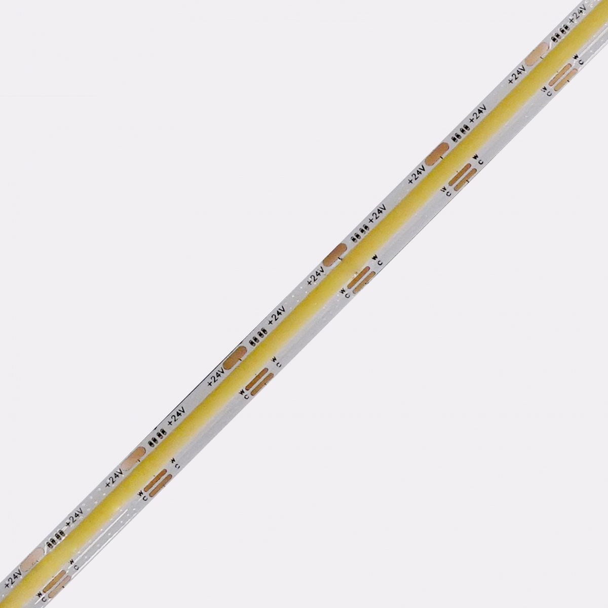 15W/m 24V CCT 2700-6500K COB LED-valonauha 10m, pisteetön, CRI>90+, IP20