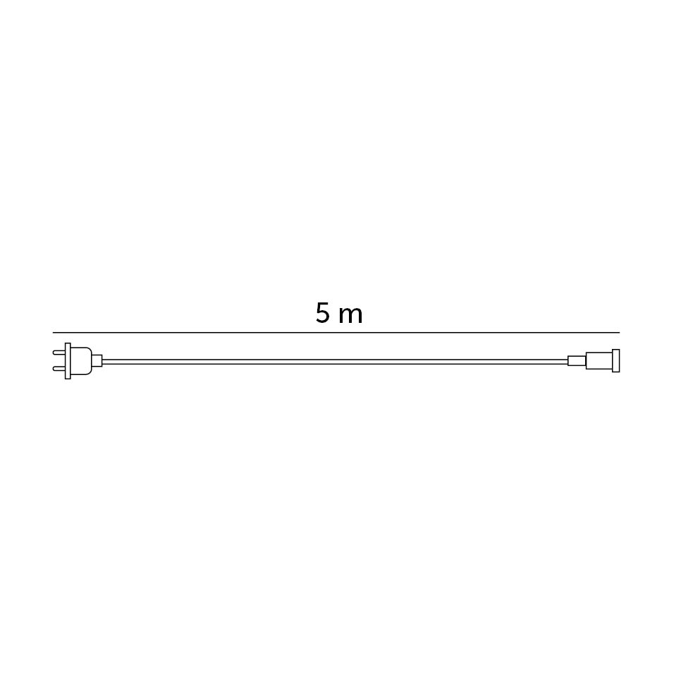 CRETE LED-5m connection cable with plug, IP44