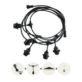 CRETE LED light string series 5m light string, 5pcs E27 lamp holders, IP44