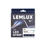 LEMLUX COB CCT LED-nauha 20W/m 24V 2700–6500K IP20 – muutettavan värilämpötilan COB LED-nauha 5 m paketissa.