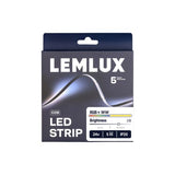 LEMLUX COB RGBW LED-nauha 19W/m 5m pakkaus 24V IP20, RGB + WW, kirkkaus 1/10