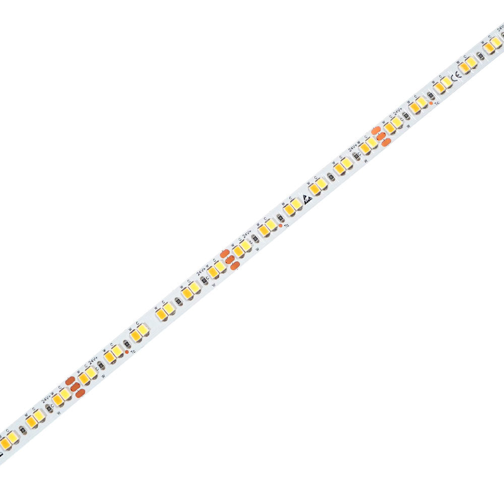 19,2W/m 24V LED-nauha 5m, CCT värilämpötilasäädettävä 2700-6500K IP20