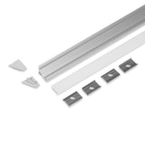 KULMA12 LED-profiilisetti kulmalevyn asennukseen, sisältäen alumiiniprofiilit ja liitososat, 2m.