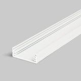 Leveä LED-profiili 2m alumiinilista, pinta-asennettava, valkoista väriä.