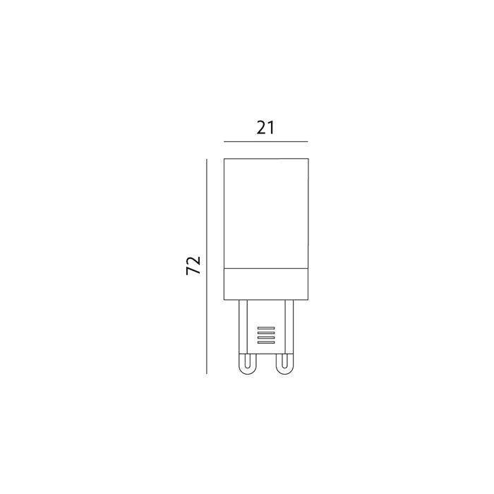 LED G9 6W dimensions