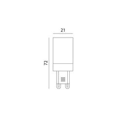 LED G9 6W dimensions
