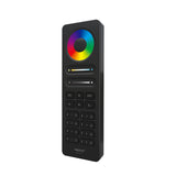 RGB LED kaukosäädin 8-kanav musta C8, väripyörällä ja himmennystoiminnoilla varustettu.