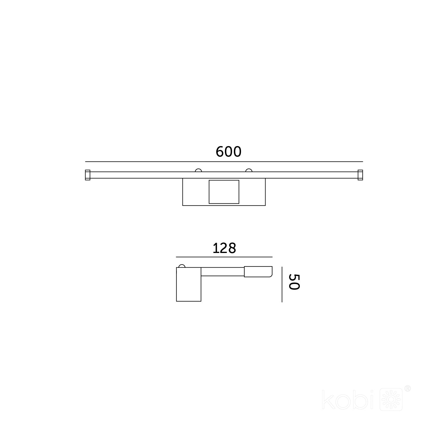 LED-spegellampa svart 4000K LUMIREFLECT IP44