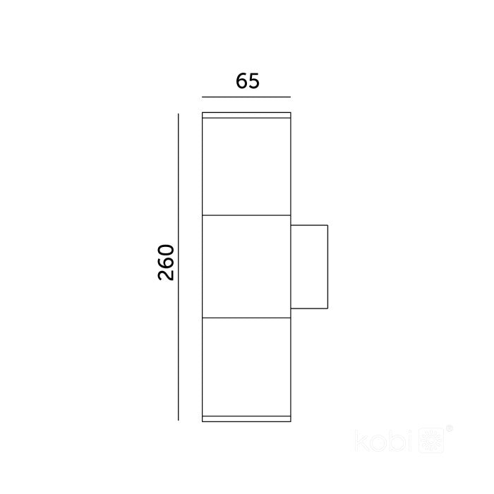 LED-vägglampa QUERK 3 upp/ner, svart IP54