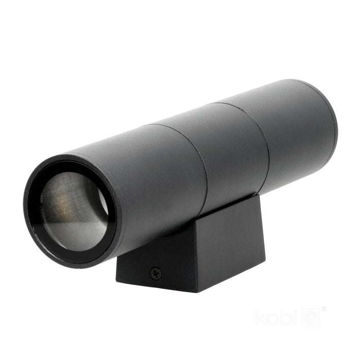 LED-vägglampa QUERK 3 upp/ner, svart IP54