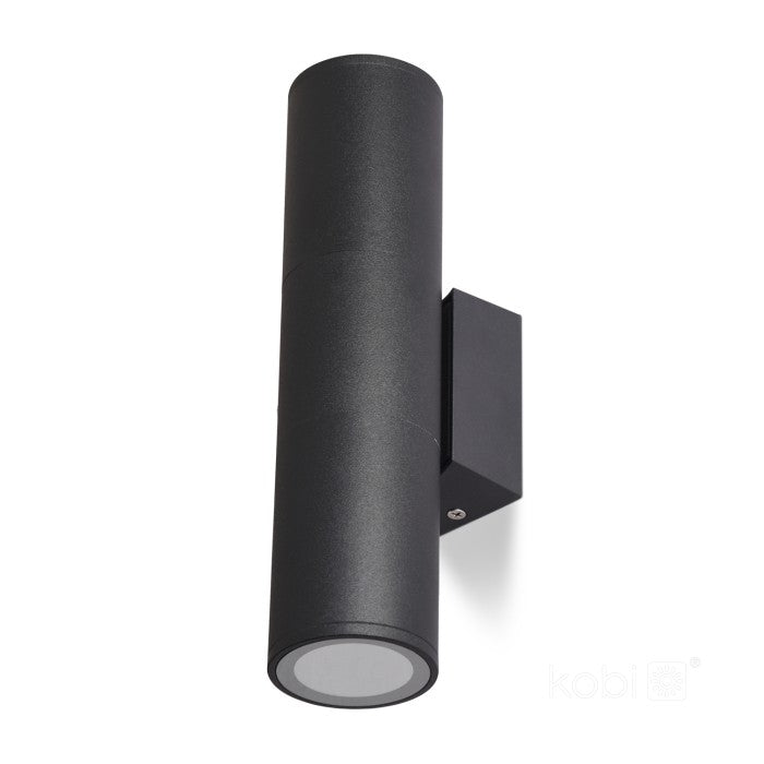 LED-vägglampa QUERK 3 upp/ner, svart IP54