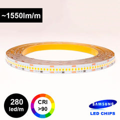 led-valonauha-280led-m-12W-24V-cri90-valmistettu-euroopassa