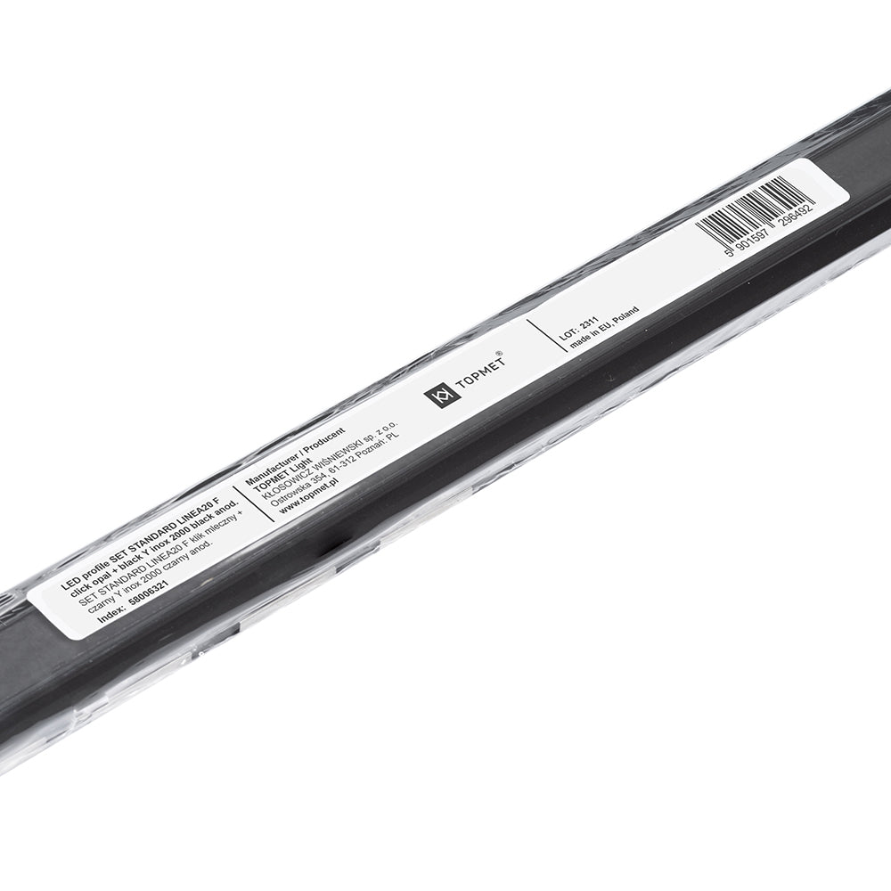 LINJA20 LED-profilset svart, 2m