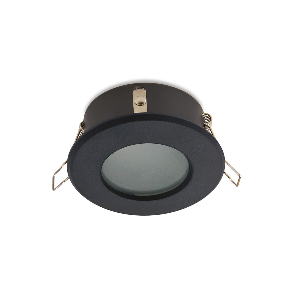 OH34 musta LED-valaisin kylpyhuoneeseen IP44 GU10 ja GU5.3-polttimoille