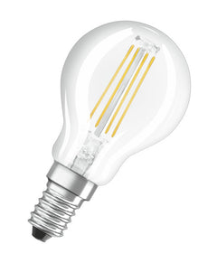 Osram E14 LED-lamppu 2,5W 2700K pyöreä energiatehokas lamppu tyylikkäässä muotoilussa.