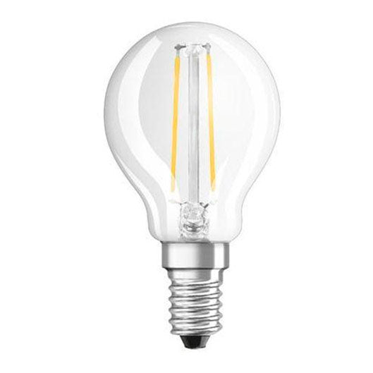 Osram E14 LED-lamppu 2,5W 2700K kirkas pyöreä muoto, filamenttitekniikka