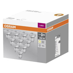 GU10 LED-lamppu 10kpl paketti, Osram 4.3W, 350lm, lämmin valkoinen, energiatehokas spotti.