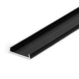 PERUS16 alumiinilista LED nauhalle 2m musta, pinta-asennukseen, leveä ja käytännöllinen