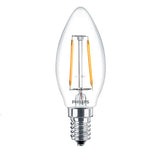 2,3W 2700K E14 LED-lamppu Philips DECO 250lm Filament kynttilänmuotoisessa lampussa.