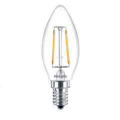 2,3W 2700K E14 LED-lamppu Philips DECO 250lm Filament kynttilänmuotoisessa lampussa.