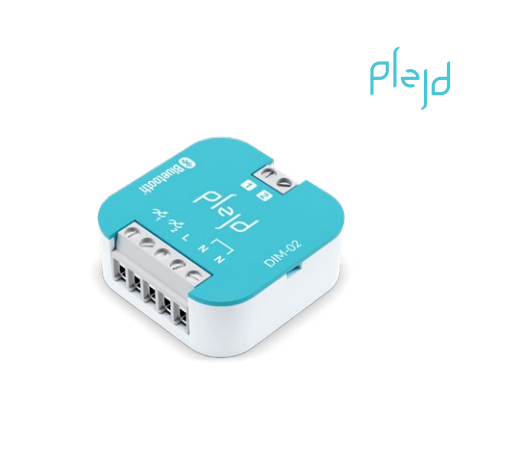 Plejd DIM-02 Bluetooth kaksoisrasiahimmennin LED-valoille, kompakti ja innovatiivinen suunnittelu.