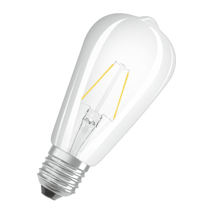 Osram E27 LED-lamppu 2700K, tyylikäs ja energiatehokas vaihtoehto hehkulampulle.