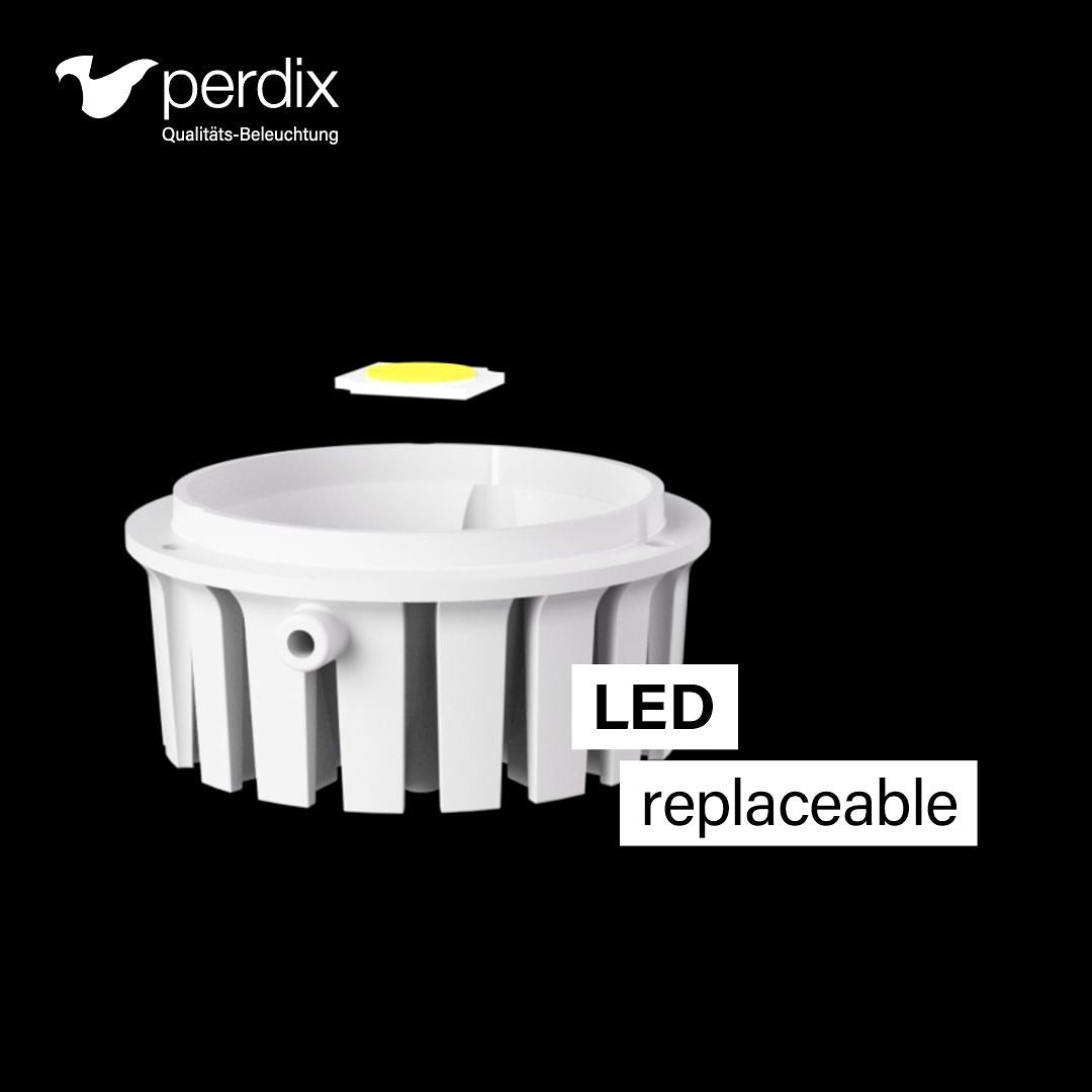 8W LED-downlight SUNNY® CIRCLE ADJUST borstat stål, ~800lm, CRI>90, IP65, dimbar