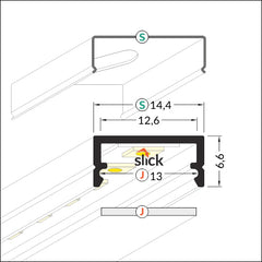 suora12-led-profiili-mittakuva