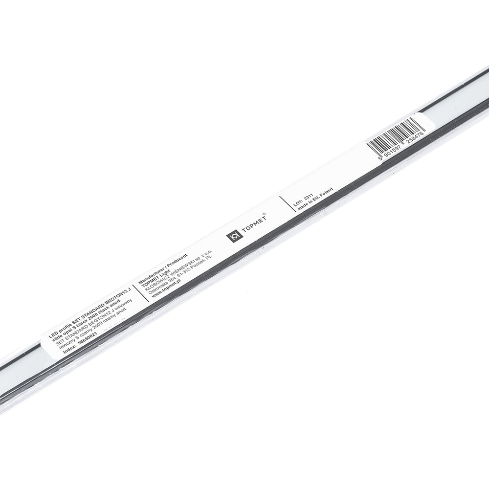 SUORA12 LED-profiilisetti musta, 2m