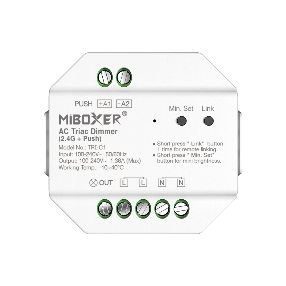 230V TRIAC LED-himmennin/vastaanotin TRI-C1 - Easy RF 2.4G
