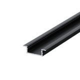 LED-profiili 2000mm musta alumiinilista, sopii 14mm leveille LED-nauhoille.
