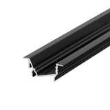 Viisto-uppo14 LED-profiili viistosti valaiseva uppoasennettava led-profiili musta