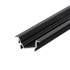 Viisto-uppo14 LED-profiili viistosti valaiseva uppoasennettava led-profiili musta